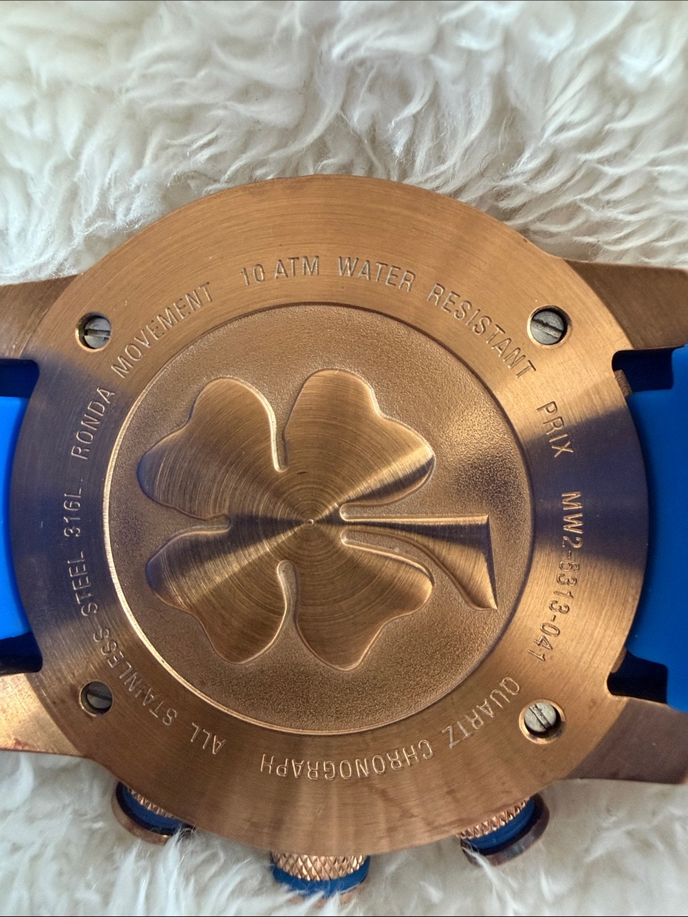 Mulco Blue and Rose Gold Sport Chronograph Watch - Picture 11 of 11